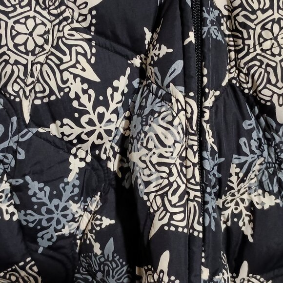 Eddie Bauer Women Goose Down Quilted Vest Size XL with Faux Fur Hood Zip Up - Picture 7 of 15